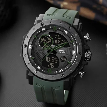 Наручний годинник Sanda 6012 Army Green - изображение 3