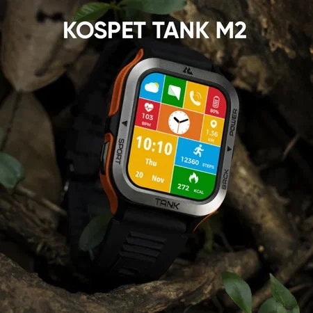 Наручний годинник Kospet Tank M2 Black - Фото 9 Наручний годинник Kospet Tank M2 Black - изображение 9