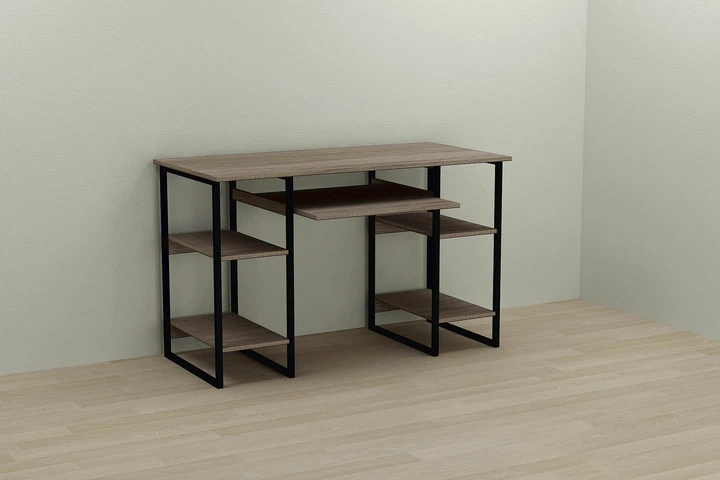 Письмовий стіл Ferrum-decor Тім 75x140x60 чорний ДСП Дуб Сонома Трюфель 16мм (FRD-103962) - зображення 6