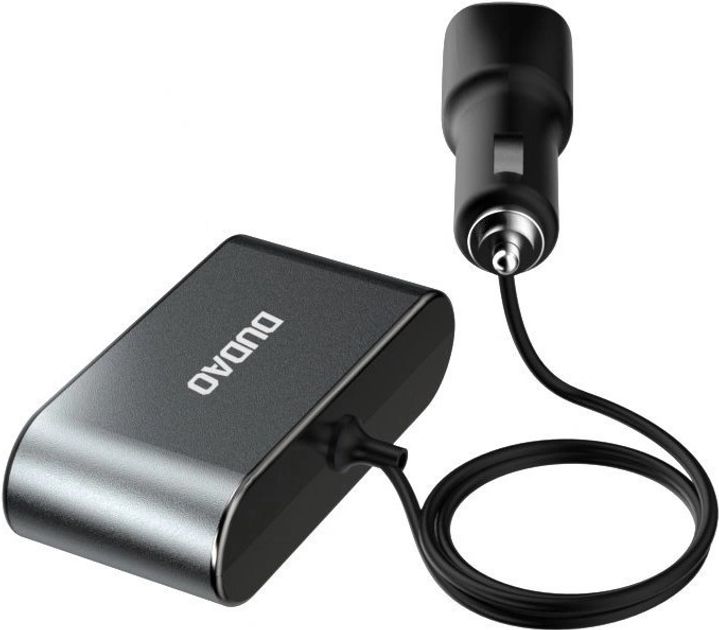Ładowarka samochodowa Dudao R1PRO 2x USB / 3x rozdzielacz gniazda zapalniczki Gray (6973687240547) - obraz 4