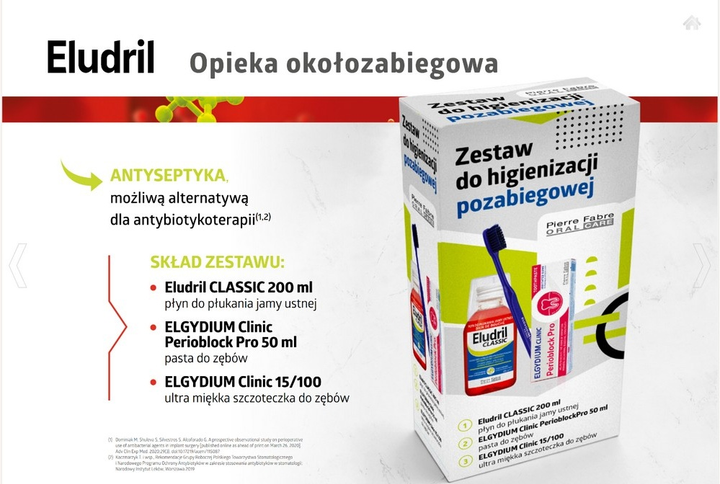 Набір до та після професійної чистки зубів Elgydium Perioblock (5905669299190) - зображення 3