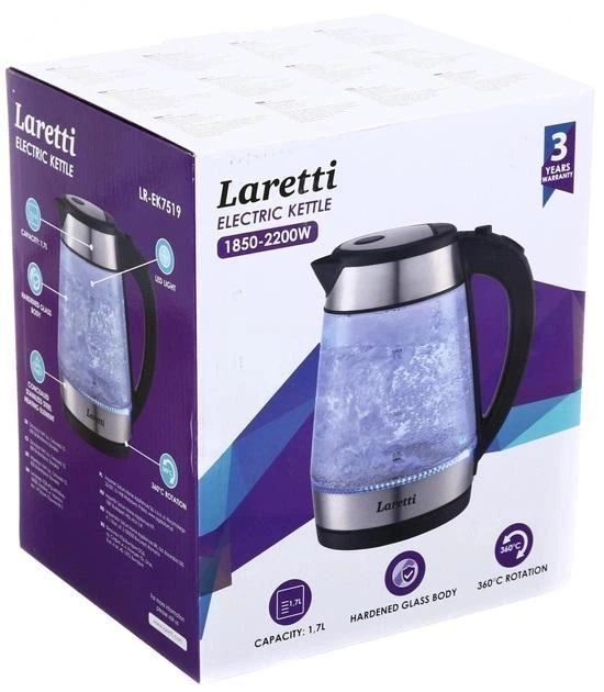 Электрочайник LARETTI 1.7л LR-EK7519 - Фото 5 Электрочайник LARETTI 1.7л LR-EK7519 - изображение 5