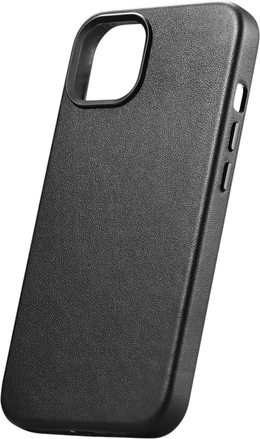Панель iCarer Real Cowhide Premium Leather Magsafe для Apple iPhone 14 Plus Black (WMI14220707-BK) - зображення 4