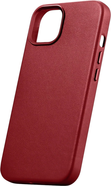 Панель iCarer Real Cowhide Premium Leather Magsafe для Apple iPhone 14 Plus Red (WMI14220707-RD) - зображення 4