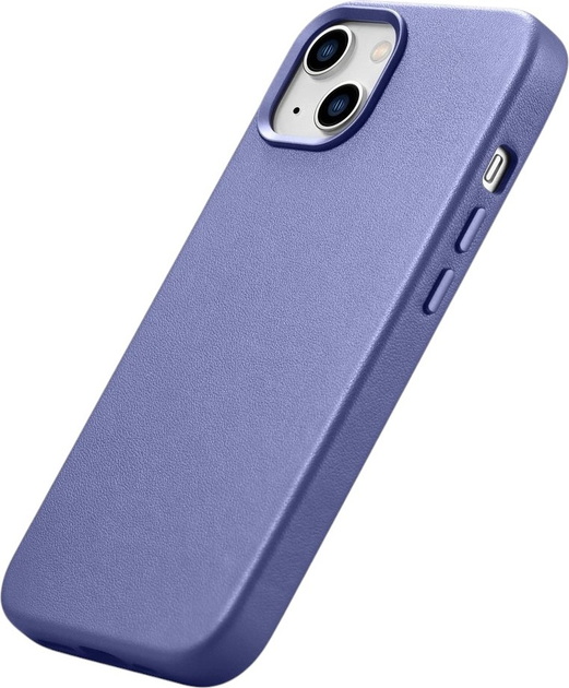 Панель iCarer Real Cowhide Premium Leather Magsafe для Apple iPhone 14 Plus Light Purple (WMI14220707-LP) - зображення 5