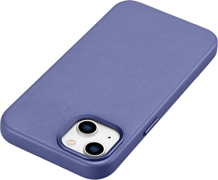 Панель iCarer Real Cowhide Premium Leather Magsafe для Apple iPhone 14 Plus Light Purple (WMI14220707-LP) - зображення 6
