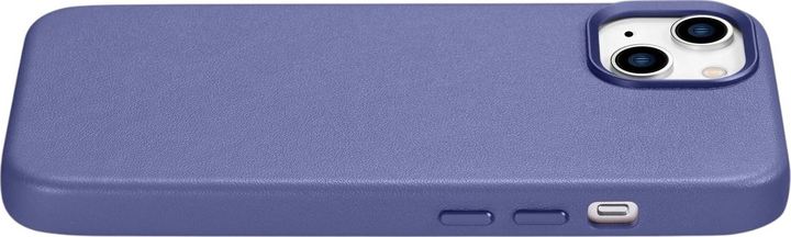 Панель iCarer Real Cowhide Premium Leather Magsafe для Apple iPhone 14 Plus Light Purple (WMI14220707-LP) - зображення 7