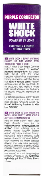 Pasta do zębów BlanX White Shock Purple Corrector wybielająca 75 ml (8017331096277) - obraz 5
