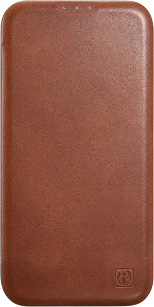 Чохол-книжка iCarer Curved Edge Oil Wax Real Leather Folio Case для Apple iPhone 14 Plus Retro Brown (AKI14220707-BN) - зображення 2