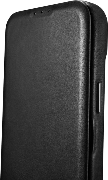 Чохол-книжка iCarer Curved Edge Oil Wax Real Leather Folio Case для Apple iPhone 14 Plus Black (AKI14220707-BK) - зображення 10