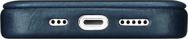 Чохол-книжка iCarer Curved Edge Oil Wax Real Leather Folio Case для Apple iPhone 14 Plus Navy Blue (AKI14220707-BU) - зображення 12