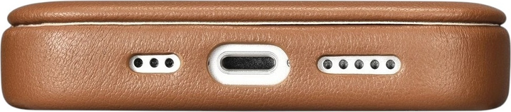 Чохол-книжка iCarer Curved Edge Real Cowhide Premium Leather Folio Case для Apple iPhone 14 Plus Brown (WMI14220715-BN) - зображення 12