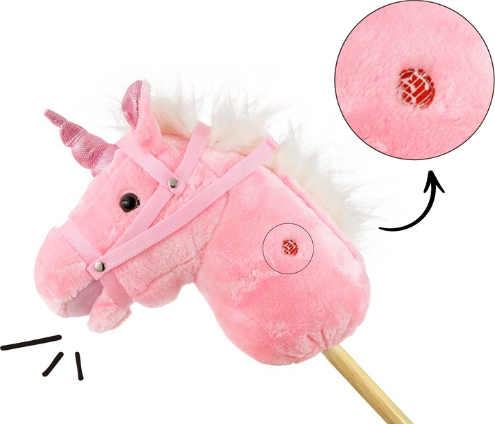 Koń na kiju Milly Mally Hobby Pink 6085 (5901761127317) - obraz 4