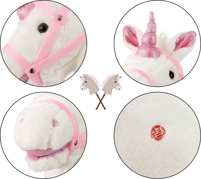 Koń na kiju Milly Mally Hobby White 6086 (5901761127324) - obraz 8