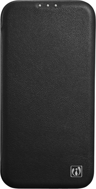 Etui z klapką iCarer Curved Edge Real Cowhide Premium Leather Folio Case do Apple iPhone 14 Plus Black (WMI14220715-BK) - obraz 2