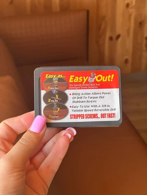 Набір екстракторів для викручування зламаних болтів і шурупів Easy Out 4 шт, насадки для шуруповерта - Фото 4 Набір екстракторів для викручування зламаних болтів і шурупів Easy Out 4 шт, насадки для шуруповерта - изображение 4