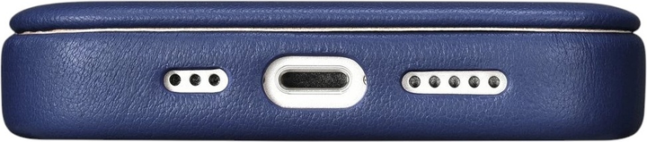 Etui z klapką iCarer Curved Edge Real Cowhide Premium Leather Folio Case do Apple iPhone 14 Plus Blue (WMI14220715-BU) - obraz 12