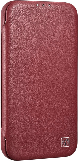 Чохол-книжка iCarer Curved Edge Oil Wax Real Leather Folio Case для Apple iPhone 14 Pro Max Red (WMI14220716-RD) - зображення 4