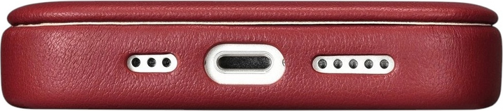 Чохол-книжка iCarer Curved Edge Oil Wax Real Leather Folio Case для Apple iPhone 14 Pro Max Red (WMI14220716-RD) - зображення 12
