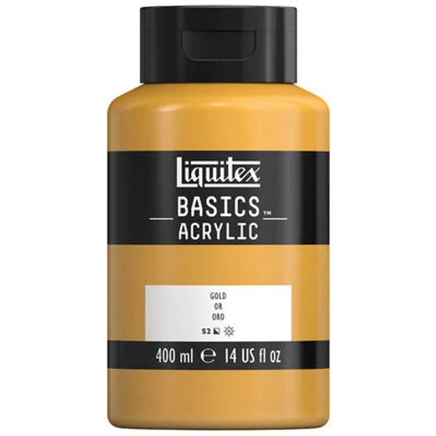 Farba akrylowa Liquitex Basics Acrylic Paint Gold 400 ml (887452054436) - obraz 1