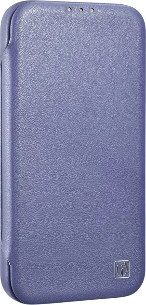 Etui z klapką iCarer Curved Edge Real Cowhide Premium Leather Folio Case do Apple iPhone 14 Pro Light Purple (WMI14220714-LP) - obraz 4
