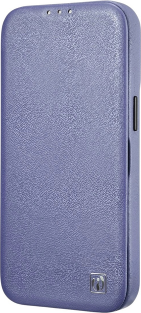 Etui z klapką iCarer Curved Edge Real Cowhide Premium Leather Folio Case do Apple iPhone 14 Pro Light Purple (WMI14220714-LP) - obraz 5
