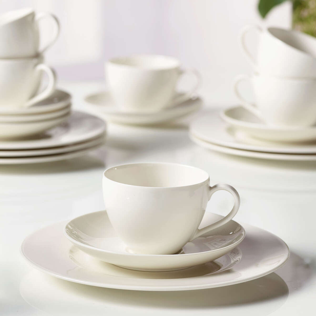 Кофейная чашка с блюдцем Villeroy & Boch Basic White 200 мл премиальный фарфор белый - изображение 6