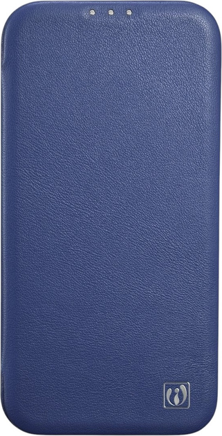 Etui z klapką iCarer Curved Edge Real Cowhide Premium Leather Folio Case do Apple iPhone 14 Pro Blue (WMI14220714-BU) - obraz 2