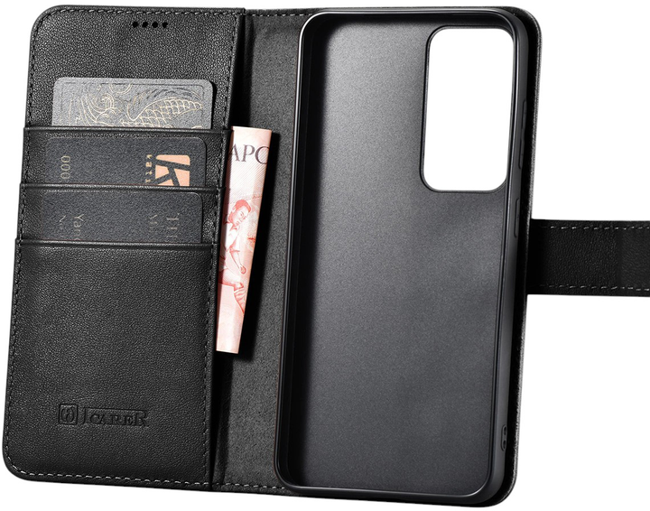 Etui z klapką iCarer Wallet Case do Samsung Galaxy S23 Plus Black (6975092688280) - obraz 3