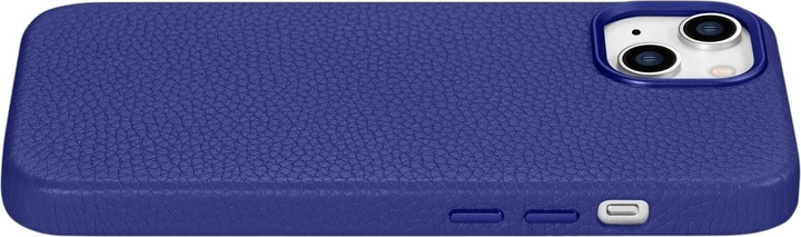 Etui iCarer Litchi Premium Leather Magsafe Back Case do Apple iPhone 14 Dark Blue (WMI14220709-DB) - obraz 7
