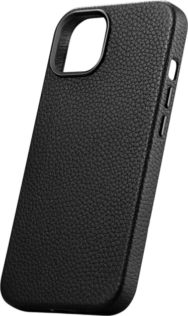 Панель iCarer Litchi Premium Leather Magsafe Back Case для Apple iPhone 14 Black (WMI14220709-BK) - зображення 4