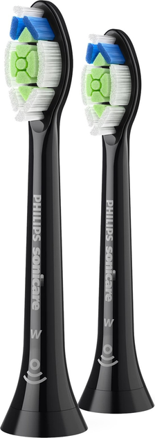 Насадки для зубної щітки Philips Sonicare W2 Optimal White 2 шт. Чорні (HX6062/88) - зображення 1