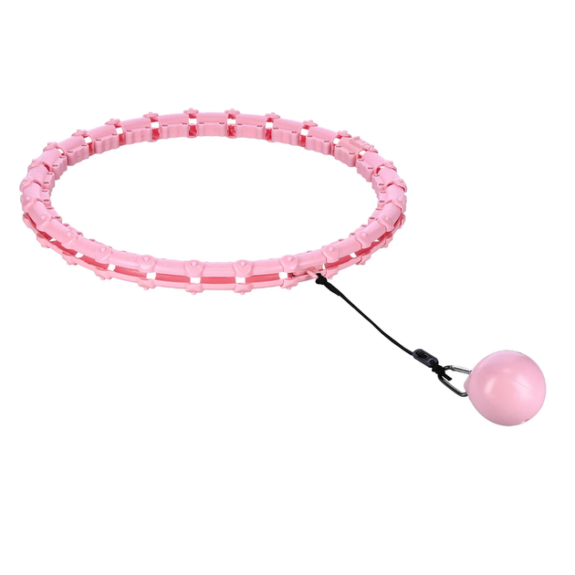 Hula-hop plus size light pink z wypustkami i obciążnikiem HMS HHW11 (5907695553529) - obraz 5