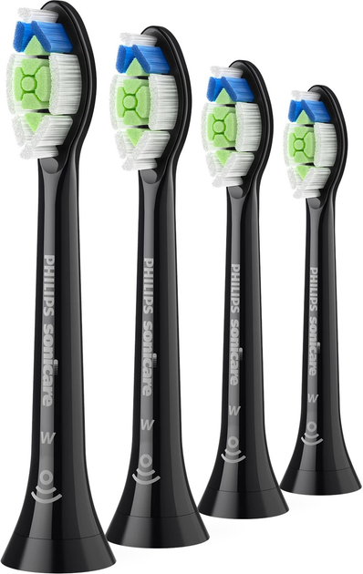 Насадки для зубної щітки Philips Sonicare W2 Optimal White 4 шт. Чорні (HX6064/88) - зображення 1