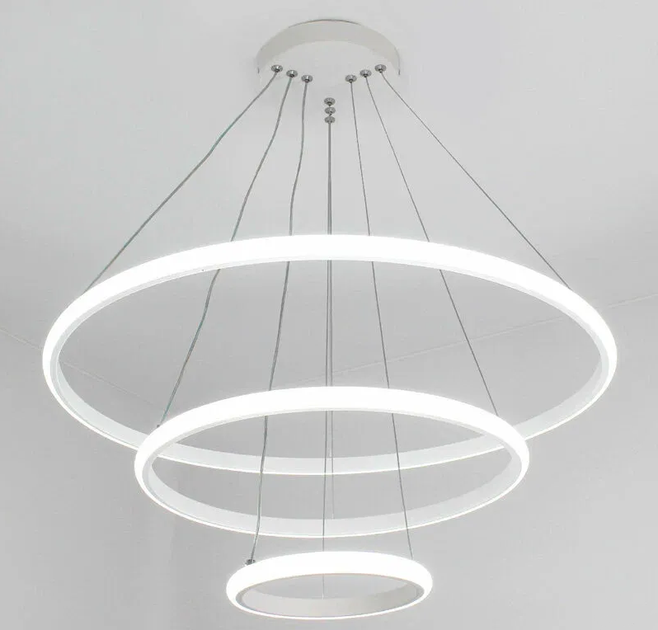 Світлодіодна люстра Esllse LATTE 75W 3000-6500K 3R-ON/OFF-600x1100- WHITE/WHITE-220-IP20 - зображення 8