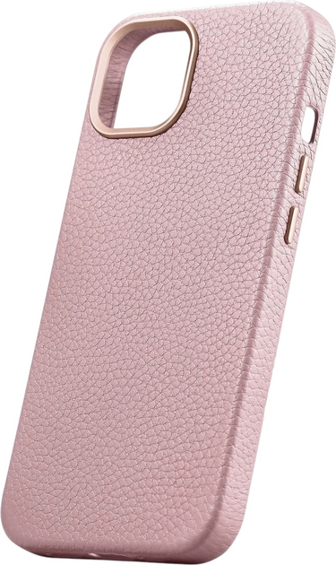 Etui iCarer Litchi Premium Leather Magsafe Back Case do Apple iPhone 14 Plus Pink (WMI14220711-PK) - obraz 4