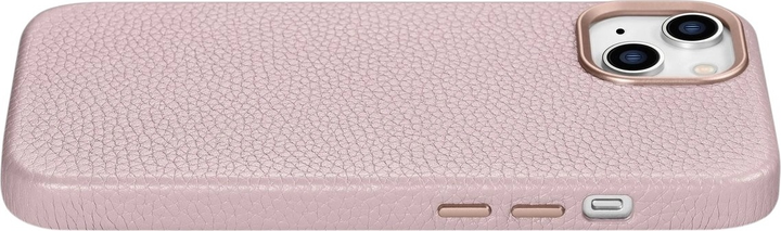 Etui iCarer Litchi Premium Leather Magsafe Back Case do Apple iPhone 14 Plus Pink (WMI14220711-PK) - obraz 7