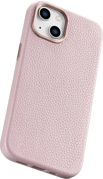 Etui iCarer Litchi Premium Leather Magsafe Back Case do Apple iPhone 14 Plus Pink (WMI14220711-PK) - obraz 9