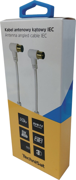 Kabel TechniSat Coaxial IEC - IEC 3 m White (76-4832-03) - obraz 3