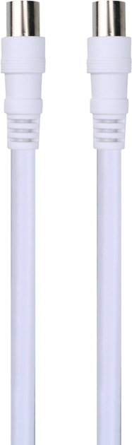 Kabel TechniSat Coaxial IEC - IEC 1.5 m White (76-4830-01) - obraz 1