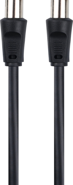 Kabel TechniSat Coaxial IEC - IEC 1.5 m Black (76-4831-01) - obraz 1
