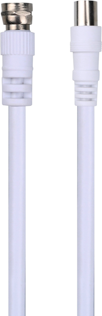 Kabel TechniSat Coaxial IEC - Coaxial F 3 m White (76-4833-03) - obraz 1