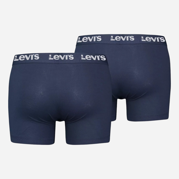 Zestaw majtek męskich typu bokserki Levi`s Men Repeat Logo Boxer Brief 2P XL 2 szt. Granatowy - obraz 2