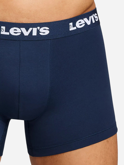 Zestaw majtek męskich typu bokserki Levi`s Men Repeat Logo Boxer Brief 2P XL 2 szt. Granatowy - obraz 3