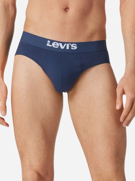 Zestaw majtek męskich typu brief Levi`s Men Solid Basic Brief Org Co 2P S 2 szt. Granatowy - obraz 2