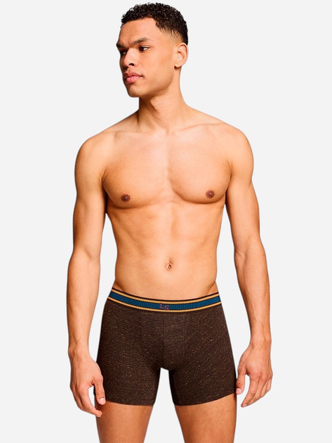 Набір трусів-боксерів чоловічих бавовняних Levi`s Men Injected Slub Boxer Brief 2P M 2 шт Чорний/Коричневий (8720245684446) - зображення 3