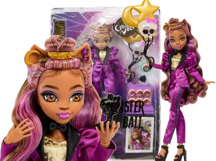 Lalka Monster High Monster Ball Clawdeen Wolf HNF69 (0194735139408) - obraz 2