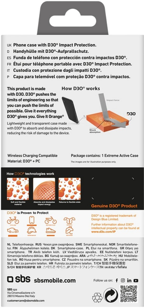 Etui SBS Extreme Active D3O do Apple iPhone 16 Plus Transparent (8018417482656) - obraz 3
