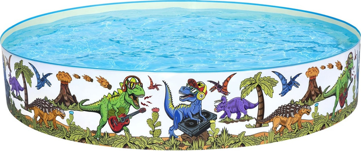 Nadmuchiwany basen Bestway Dinozaury 244 x 46 cm (6942138950670) - obraz 1