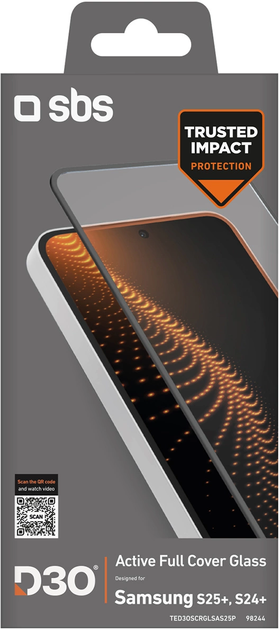 Захисне скло SBS Tempered Glass D3O для Samsung Galaxy S25+ / S24+ (8018417498244) - зображення 3